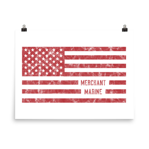 US Merchant Marine Flag Poster